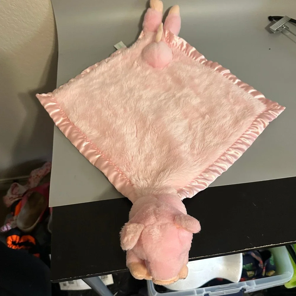 My Banky Petunia Pig Pink Plush Security Blanket Lori Turner Crazy Mountain
